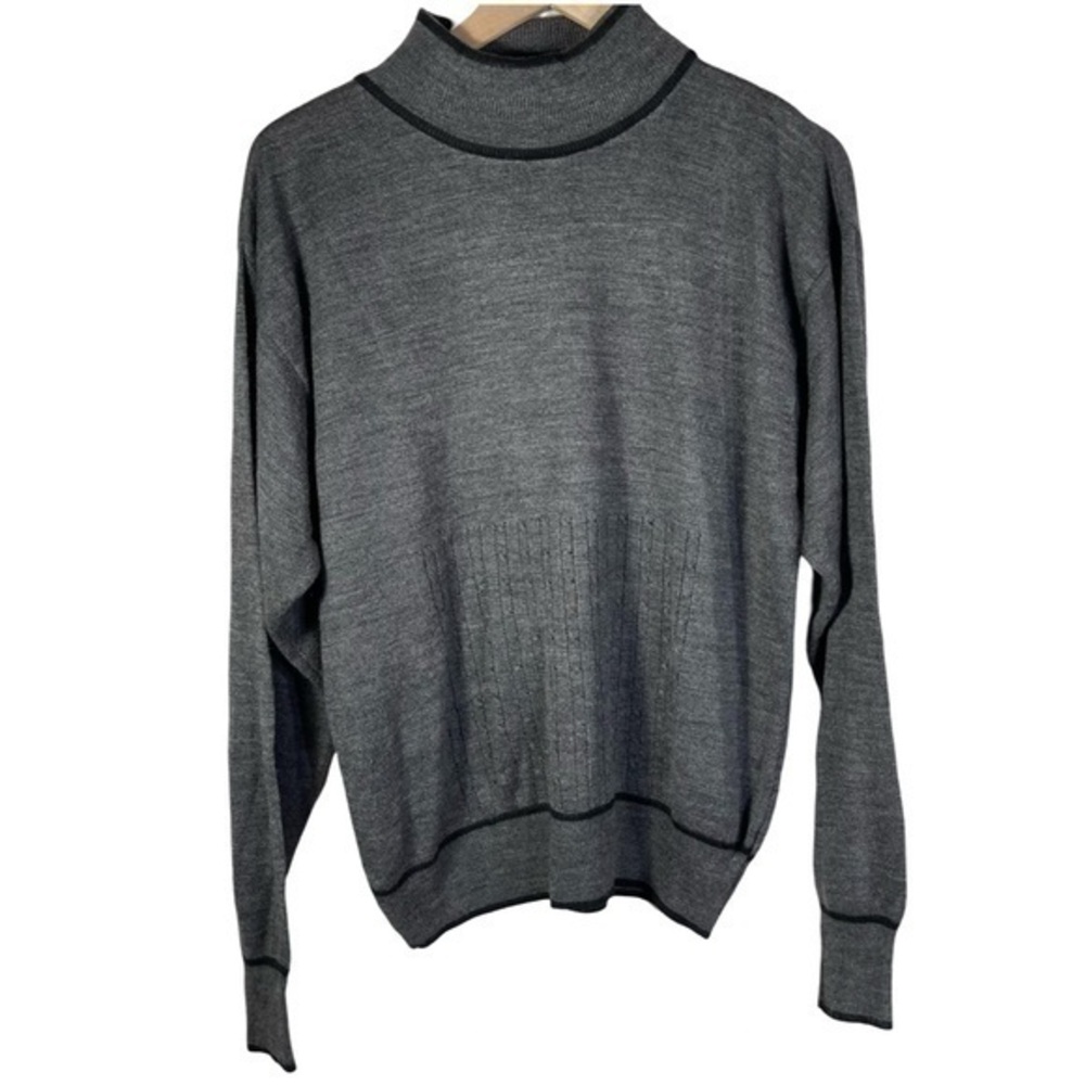 Euro Flash Cowl Neck Sweater Top Size XL Color Gray